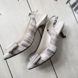 Stuart Weitzman slingback snakeskin heels